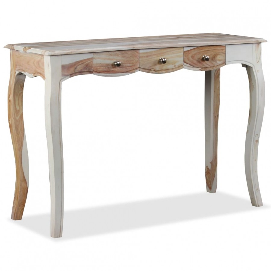 Table console et 3 tiroirs Bois de Sesham massif 110x40x76 cm