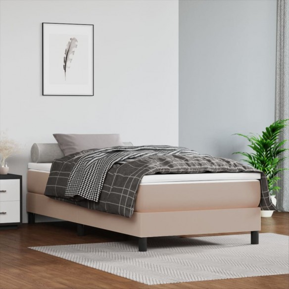 Cadre de lit avec matelas Cappuccino 90x200 cm