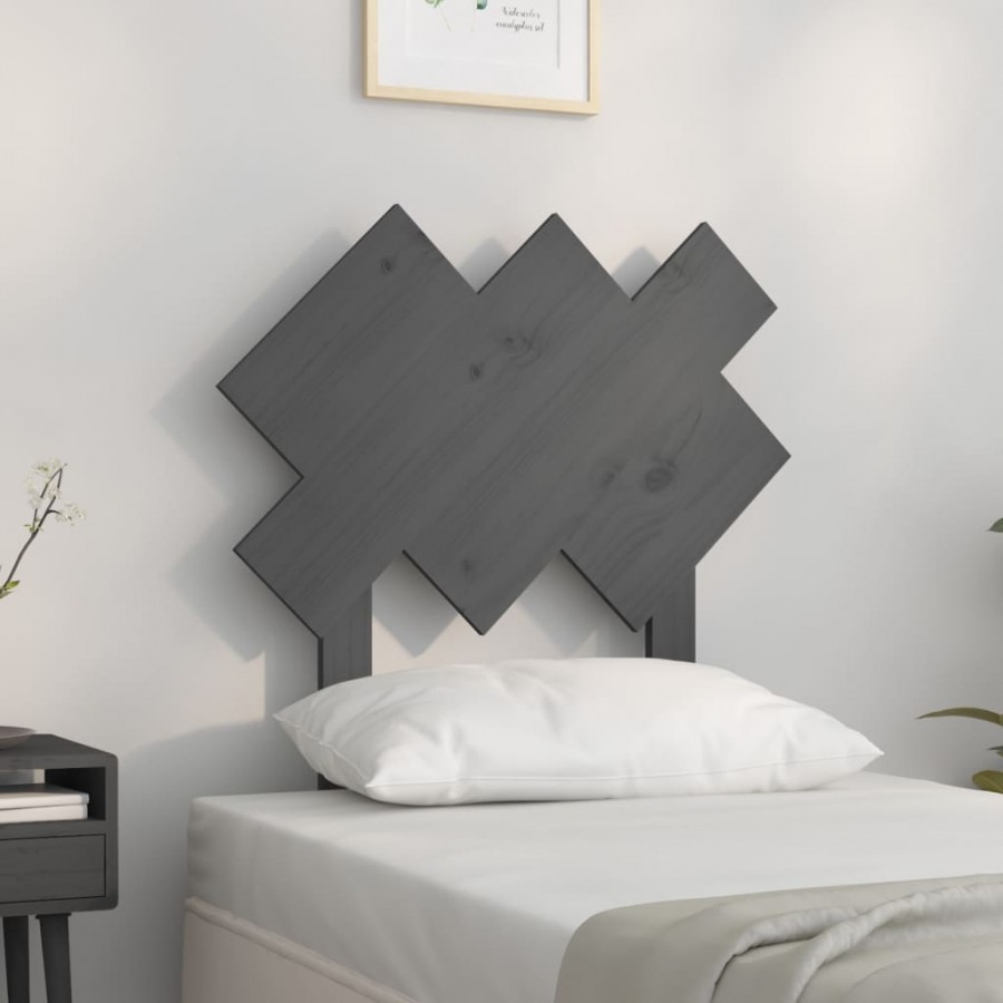 Tête de lit Gris 72,5x3x81 cm Bois massif de pin