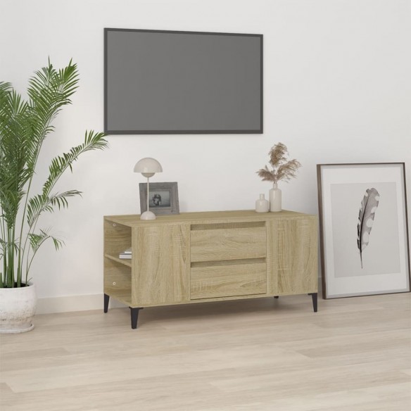 Meuble TV Chêne sonoma 102x44,5x50 cm Bois d'ingénierie