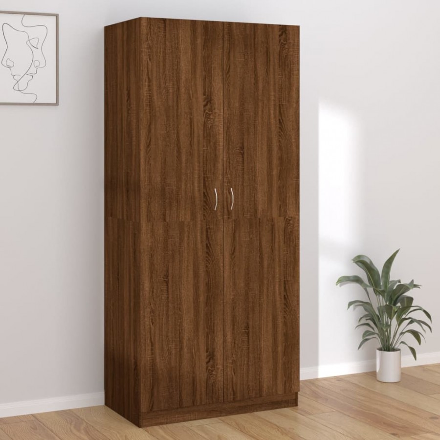 Garde-robe Chêne marron 90x52x200 cm Bois d'ingénierie