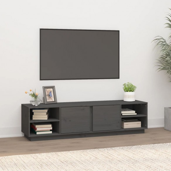 Meuble TV Gris 156x40x40 cm Bois de pin massif