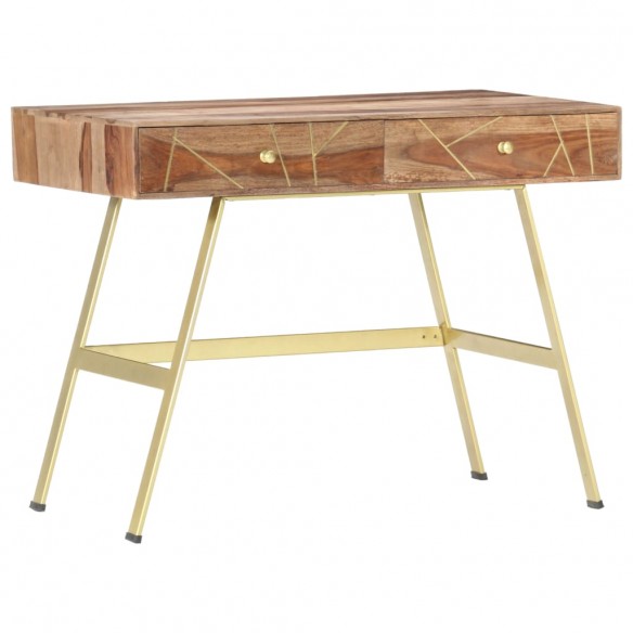 Bureau avec tiroirs 100x55x75 cm bois solide