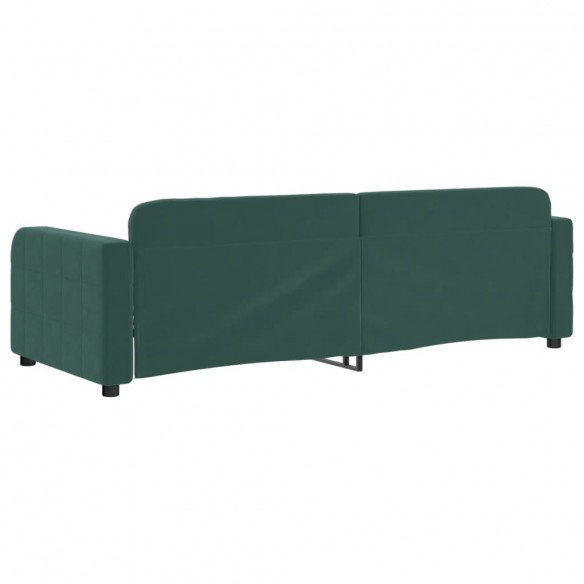 Lit de repos vert foncé 80x200 cm velours