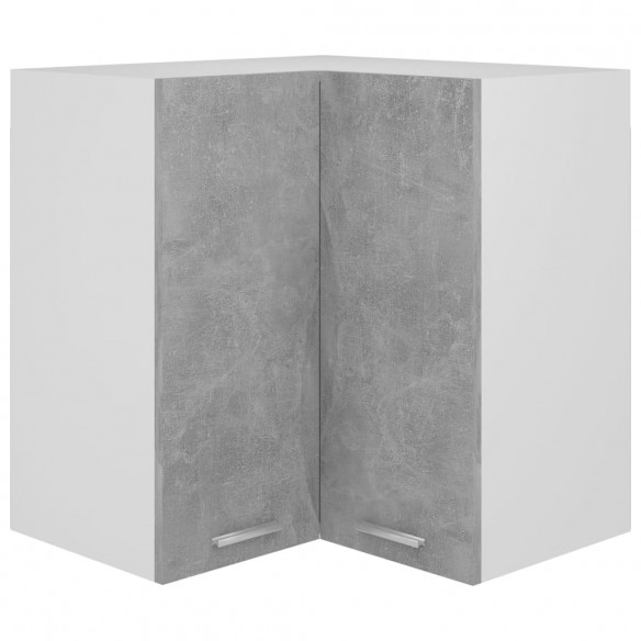 Armoire d'angle suspendue Gris béton 57x57x60 cm Aggloméré