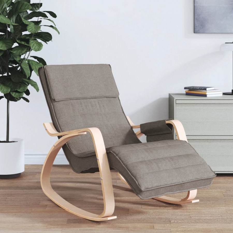 Chaise à bascule Taupe Tissu