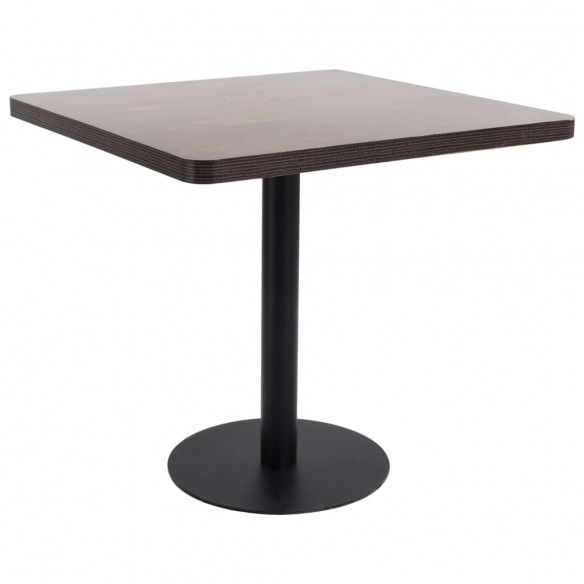 Table de bistro Marron foncé 80x80 cm MDF