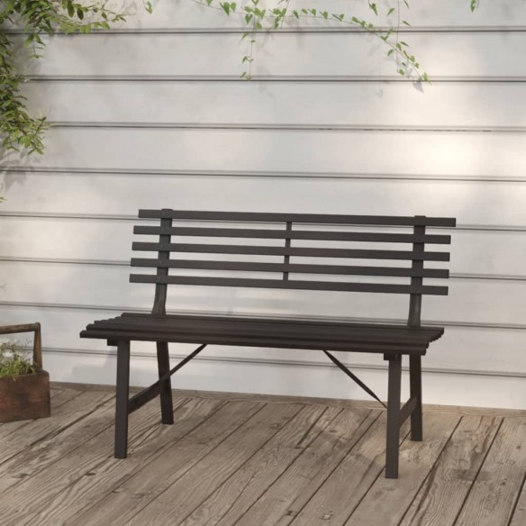 Banc de jardin 110 cm Acier Noir