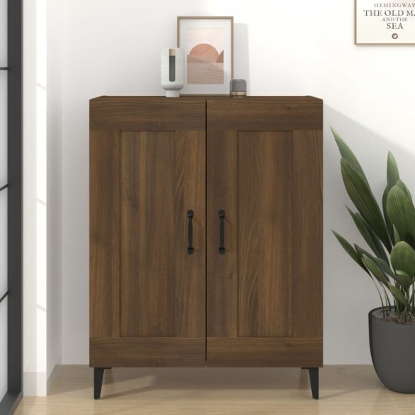 Buffet chêne marron 69,5x34x90 cm bois d'ingénierie