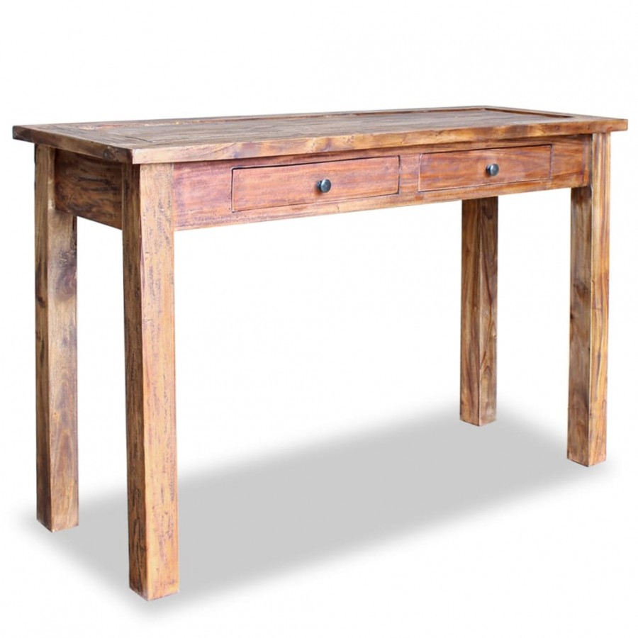 Table console Bois de récupération massif 123 x 42 x 75 cm