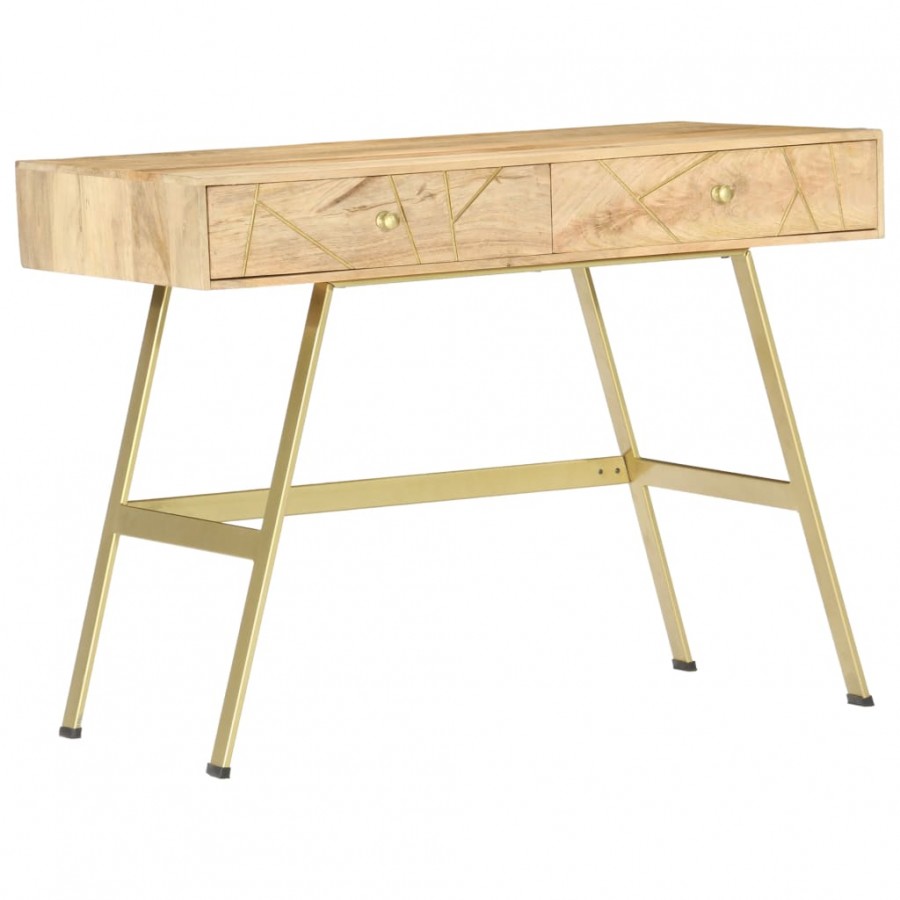 Bureau avec tiroirs 100x55x75 cm bois solide de manguier