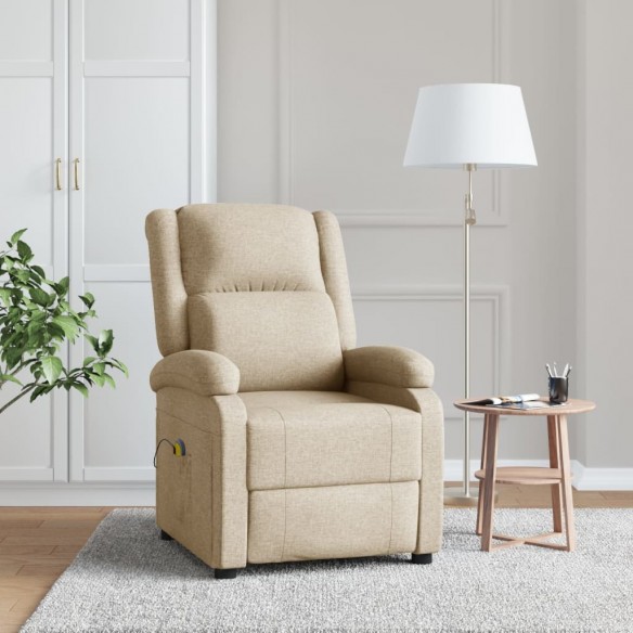 Fauteuil de massage Crème Tissu