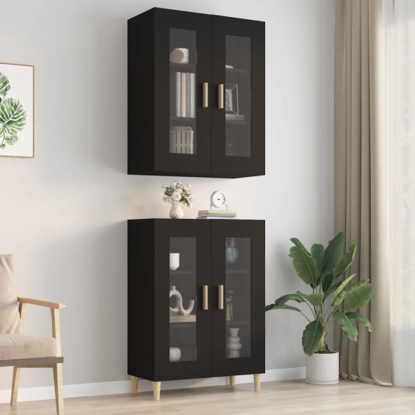 Armoire murale suspendue Noir 69,5x34x90 cm