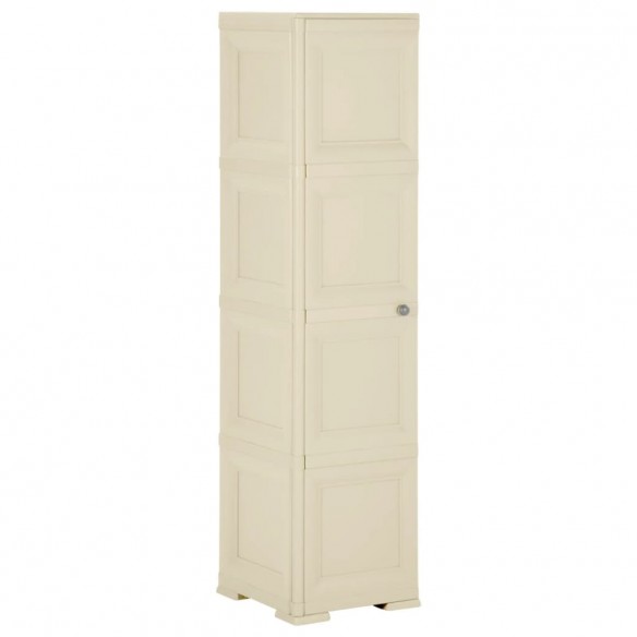 Armoire plastique 40x43x164 cm design de bois blanc angora