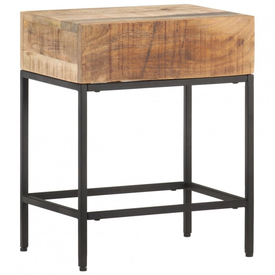 Table d'appoint 40x30x50 cm Bois massif de manguier brut