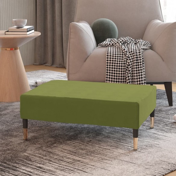 Repose-pied Vert clair 78x56x32 cm Velours