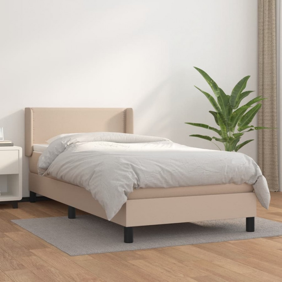 Cadre de lit avec matelas Cappuccino 80x200 cm