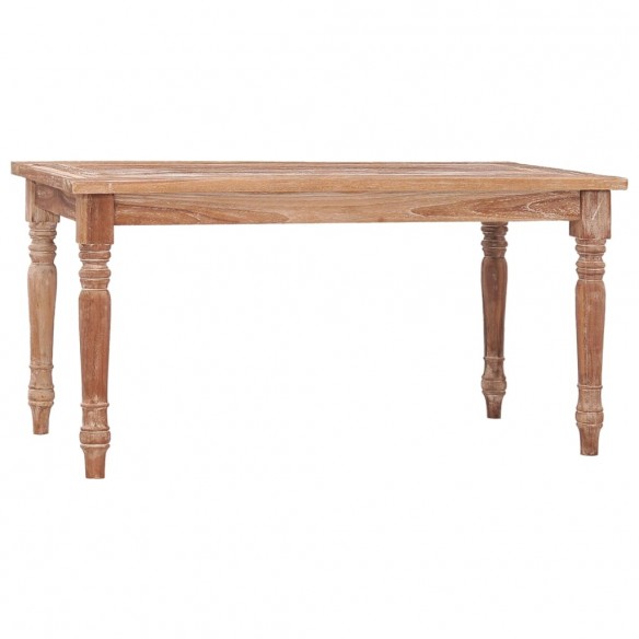 Table basse Batavia 90x50x45 cm Blanchie Bois de teck solide