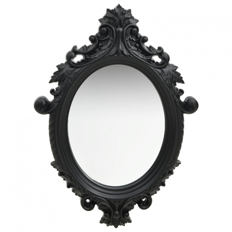 Miroir mural style château 56x76 cm Noir