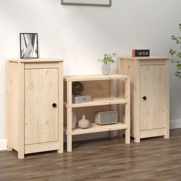 Buffets 2 pcs 40x35x80 cm Bois massif de pin