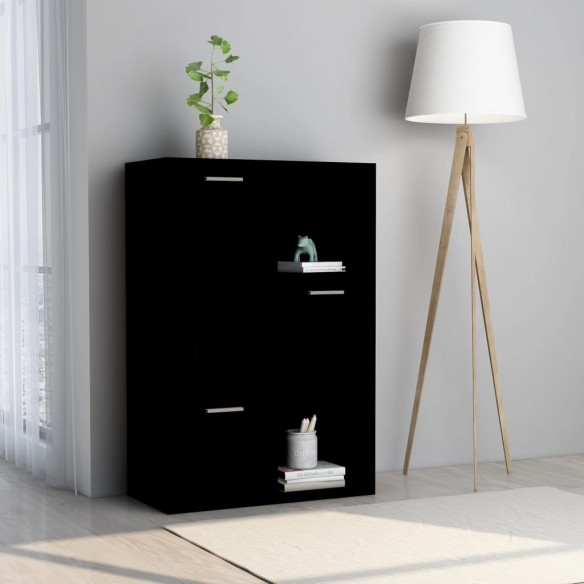 Armoire de rangement Noir 60x29,5x90 cm Aggloméré