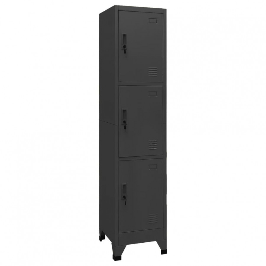 Armoire à casiers Anthracite 38x45x180 cm Acier