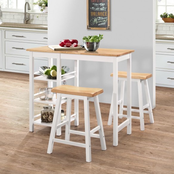 Ensemble de bar 3 pcs MDF Blanc