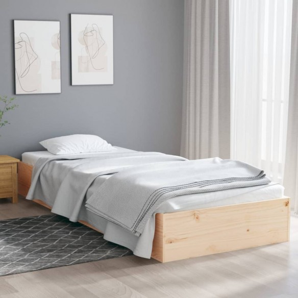 Cadre de lit bois massif 75x190 cm petit simple