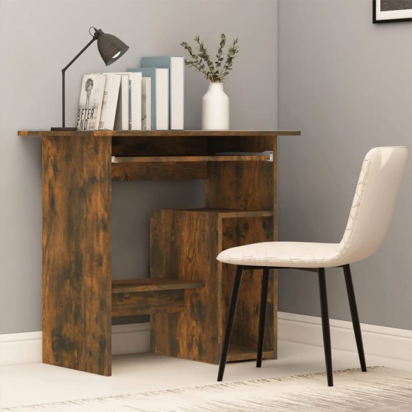 Bureau Chêne fumé 80x45x74 cm Bois d'ingénierie