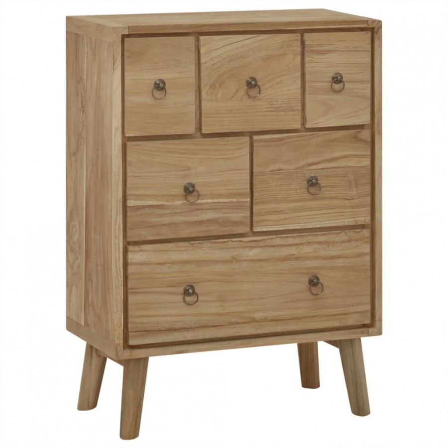 Commode 56x30x80 cm Bois massif de teck