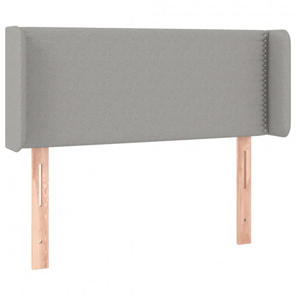 Tête de lit avec oreilles Gris clair 93x16x78/88 cm Tissu