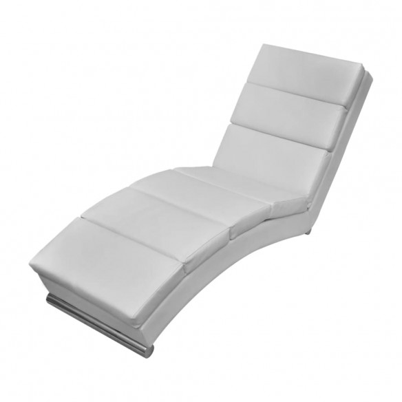 Chaise longue Blanc Similicuir