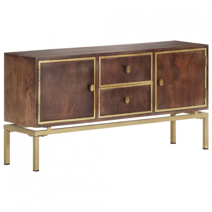 Buffet 120x29x60 cm Bois de manguier massif