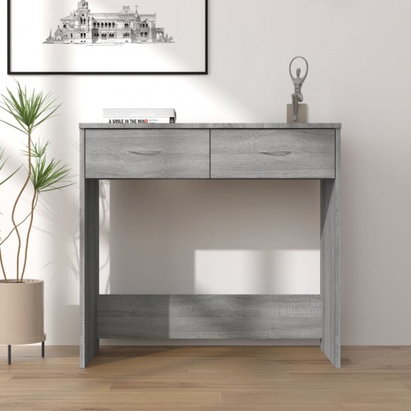 Bureau Sonoma gris 80x40x75 cm Bois d'ingénierie