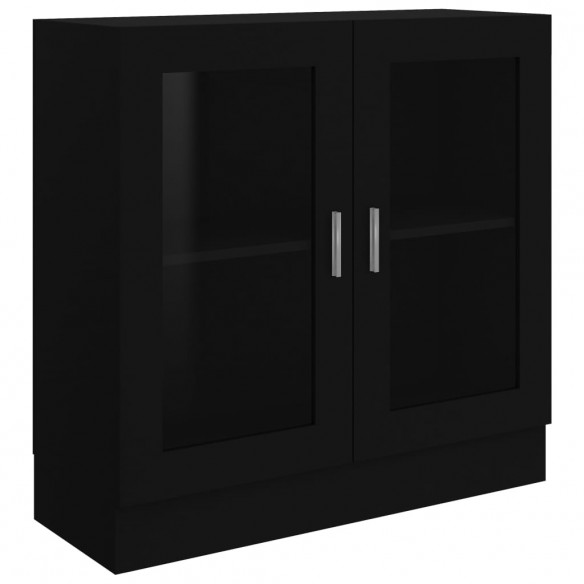 Armoire à vitrine Noir 82,5x30,5x80 cm Aggloméré