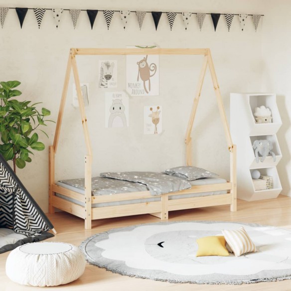 Cadre de lit pour enfant 70x140 cm bois de pin massif