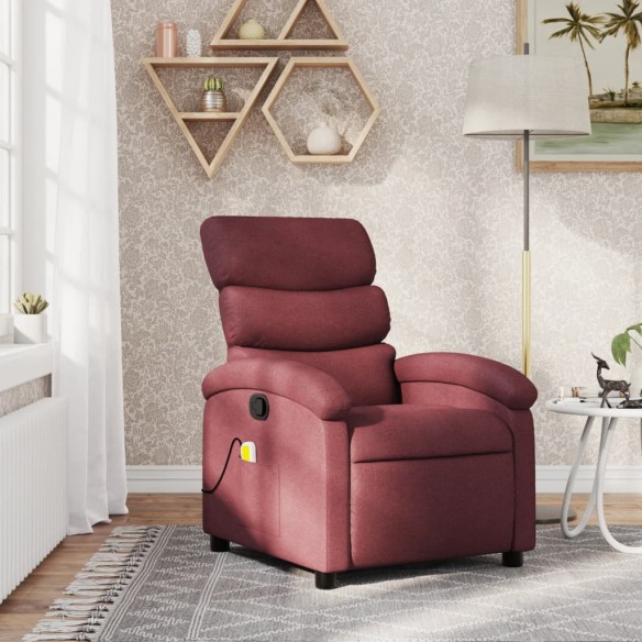 Fauteuil de massage inclinable Rouge bordeaux Tissu