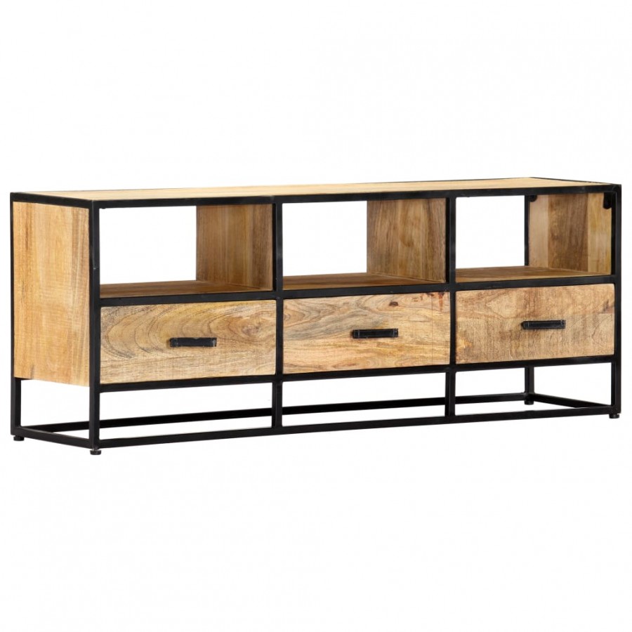 Meuble TV 120x30x45 cm Bois solide de manguier