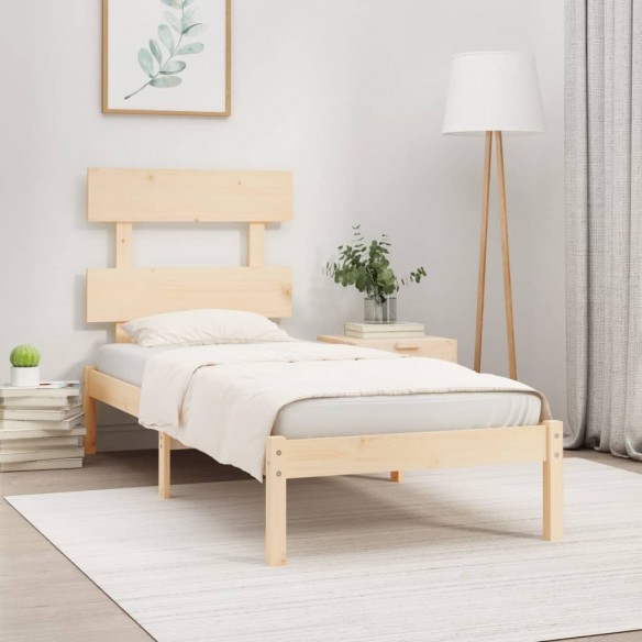 Cadre de lit bois massif 75x190 cm petit simple