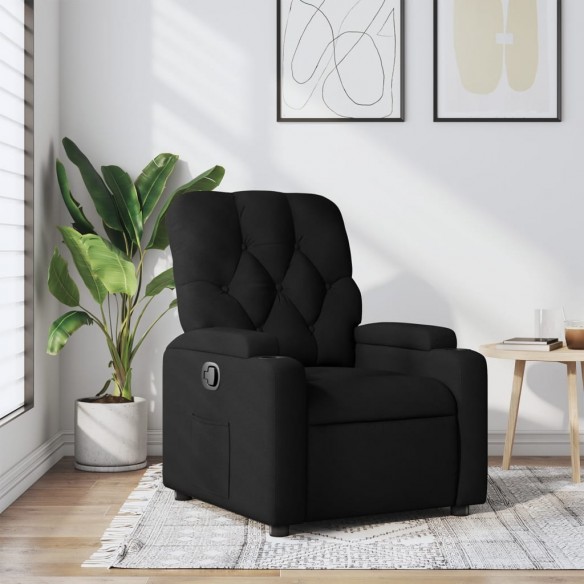 Fauteuil inclinable Noir Tissu