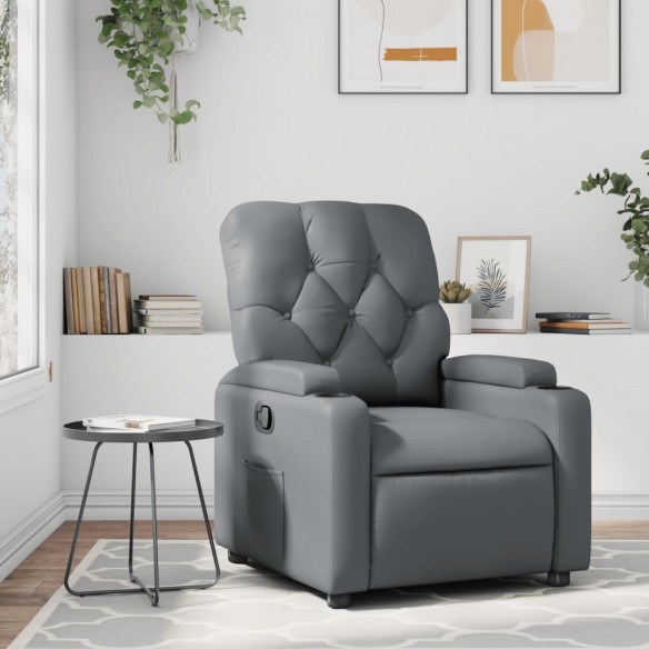 Fauteuil inclinable Gris Similicuir