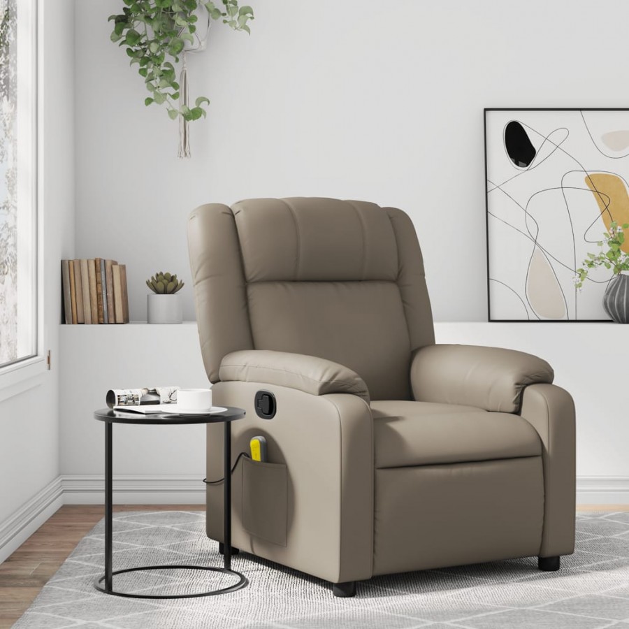 Fauteuil de massage inclinable Cappuccino Similicuir