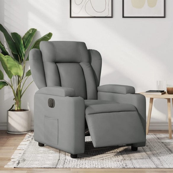 Fauteuil inclinable électrique Gris foncé Tissu