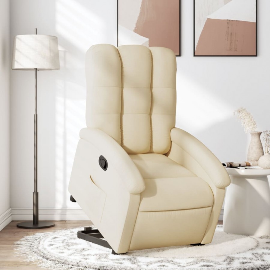 Fauteuil inclinable Crème Tissu