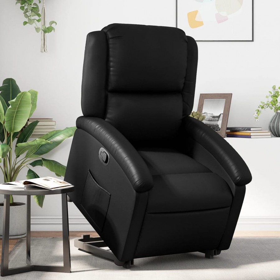 Fauteuil inclinable Noir Similicuir