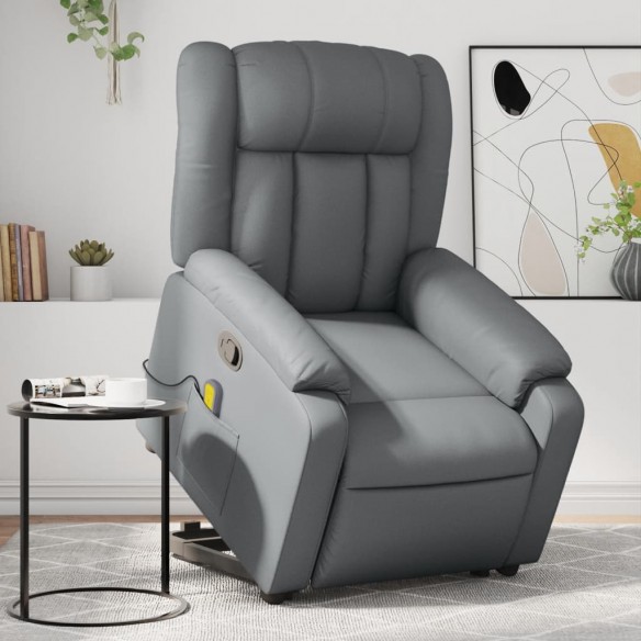 Fauteuil inclinable de massage Gris Similicuir