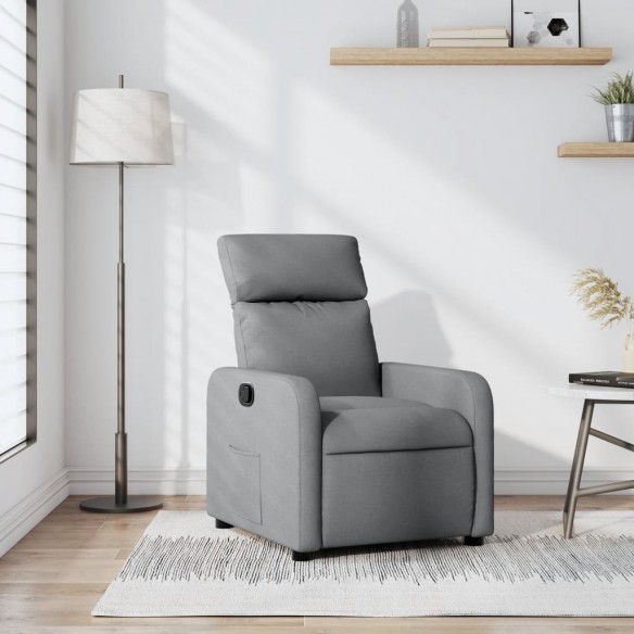 Fauteuil inclinable Gris clair Tissu