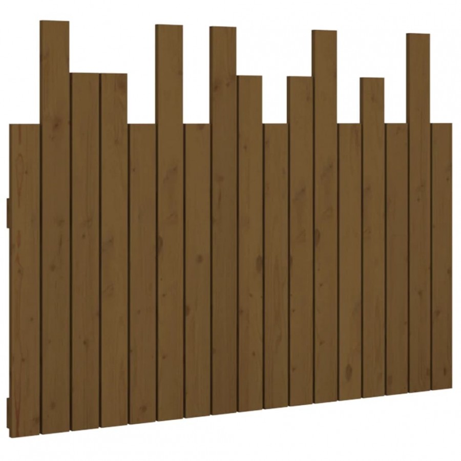 Tête de lit murale Marron miel 108x3x80 cm Bois massif de pin