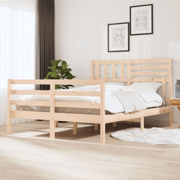 Cadre de lit Bois massif 120x190 cm Petit Double