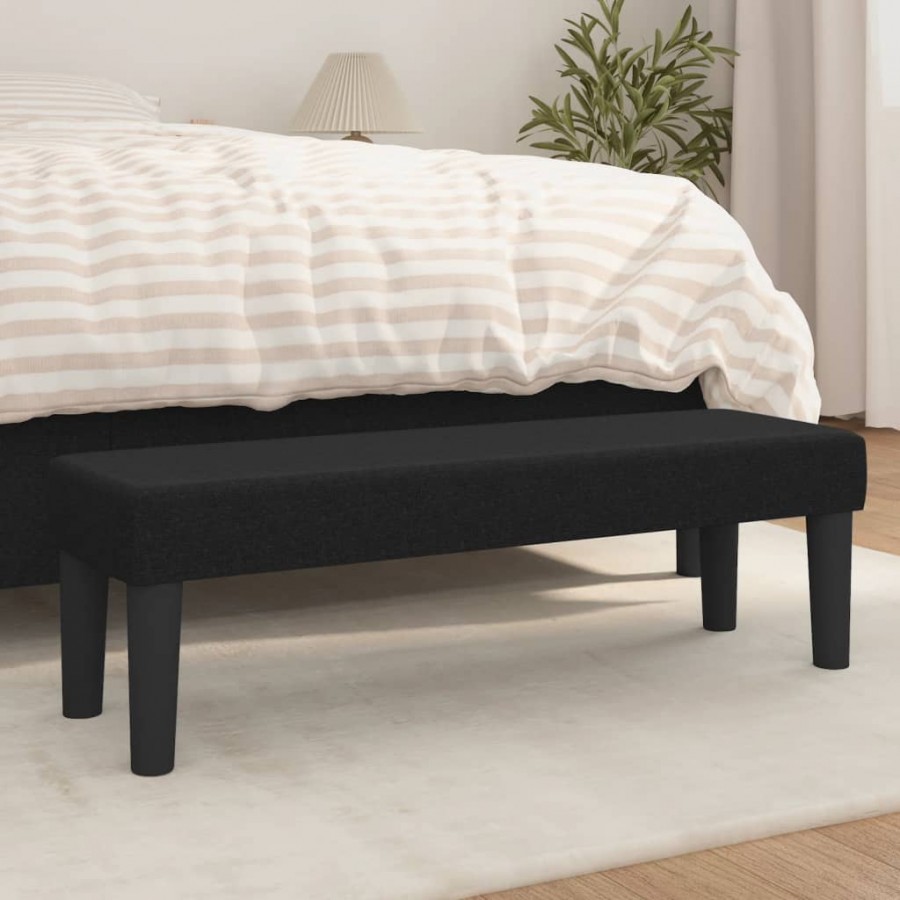 Banc Noir 100x30x30 cm Tissu